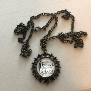 “With Brave Wings She Flies” Necklace